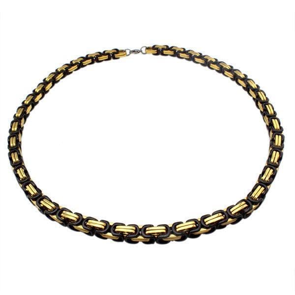 Stainless Steel Black Gold Chain Necklace for Men