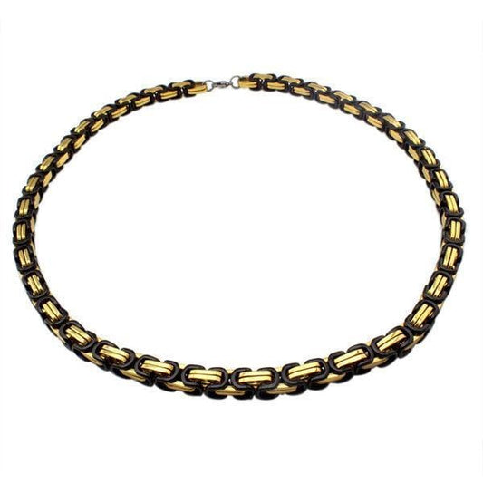 Stainless Steel Black Gold Chain Necklace for Men