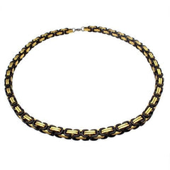 Stainless Steel Black Gold Chain Necklace for Men