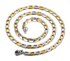Stainless Steel Silver Gold Chain Necklace For Men
