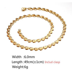 Stainless Steel Gold Chain Necklace for Womens