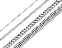 Stainless Steel Necklace Round Snake Chain