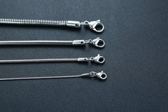 Stainless Steel Necklace Round Snake Chain