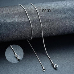 Stainless Steel Necklace Round Snake Chain