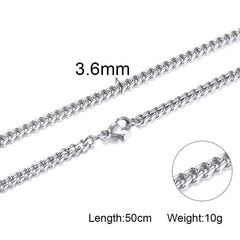 Stainless Steel Cuban Chain Necklace