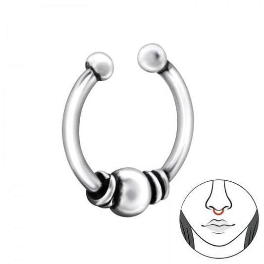 Silver Bali Nose Ring