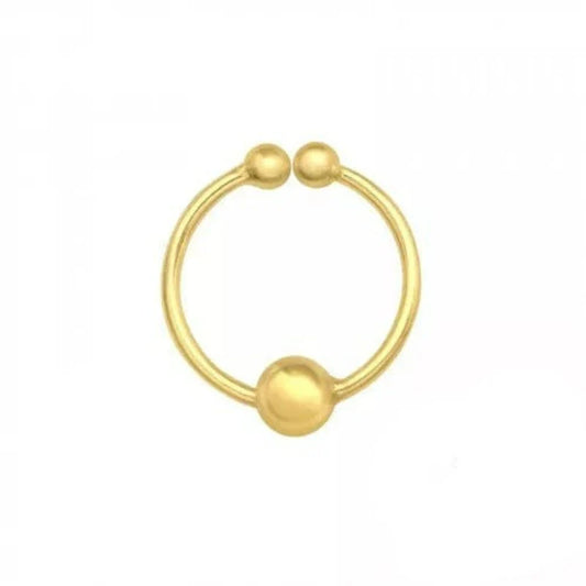 Gold 3mm Ball Nose Ring Clip