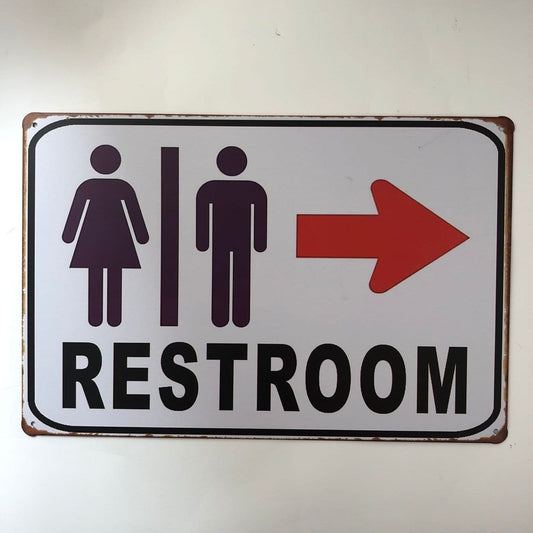 Rest Room Tin Sign Poster