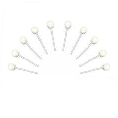 Set of 10 2mm Pearl Bend Nose Studs