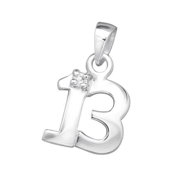 Children's  Silver Sweet 13 Pendant
