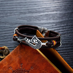 Steel Black Music Leather Bracelets