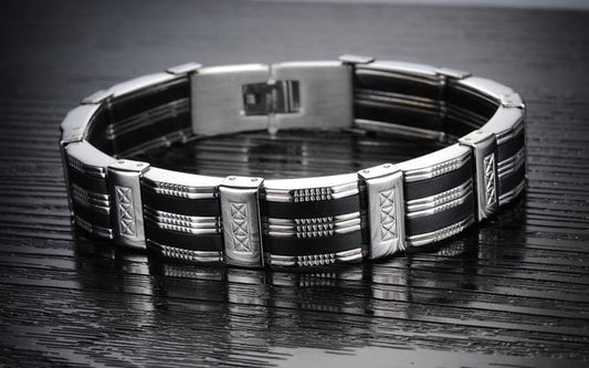 Stainless Steel Silicone Bracelet