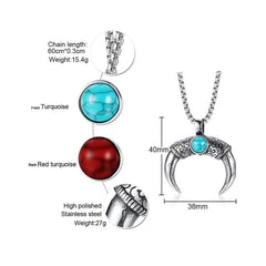 Stainless Steel Mens Horn Necklaces