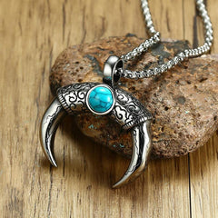 Stainless Steel Mens Horn Necklaces
