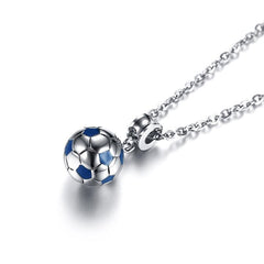Stainless Steel Womens Football Necklace