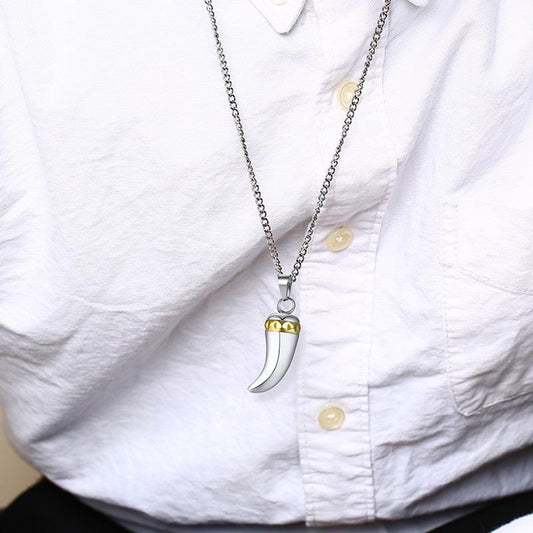 Stainless Steel Wolf Tooth Necklace