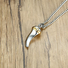 Stainless Steel Wolf Tooth Necklace