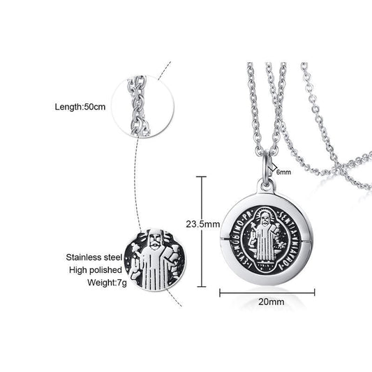 Stainless Steel Saint Necklace For Women
