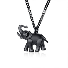 Steel Elephant Urn Necklace