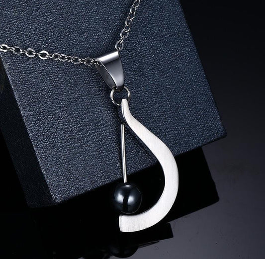 Stainless Steel Hematite Pride Necklace