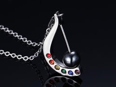 Stainless Steel Hematite Pride Necklace