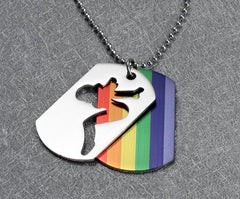 Stainless Steel Rainbow Necklace