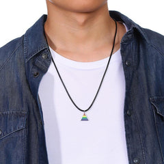 Stainless Steel LGBT Rainbow Necklace