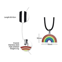 Stainless Steel Rainbow Necklace