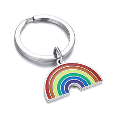 Stainless Steel Rainbow Keychain