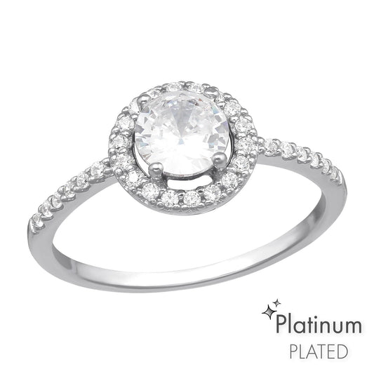 Silver Solitaire Ring for Wedding & Engagement