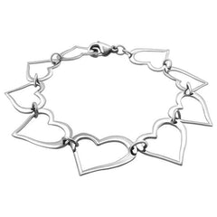 Women Steel Heart Bracelet