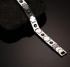 Stainless Steel Gold Mens Magnetic Bracelet