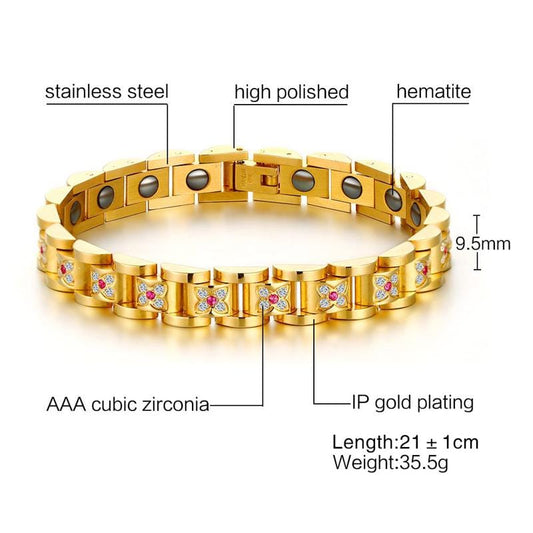 Women Gold Magnetic Bracelet