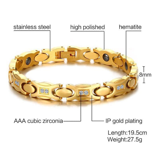 Womens Magnetic Bracelets Gold