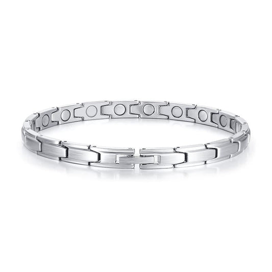 Womens Magnetic Bracelet Silver