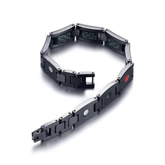 Stainless Steel Black Green  Magnetic Bracelet for Mens
