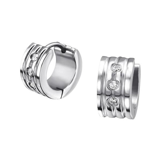 Stainless Steel Huggie Earrings