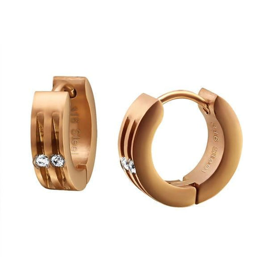 Rose Gold Huggies Hoop Earrings