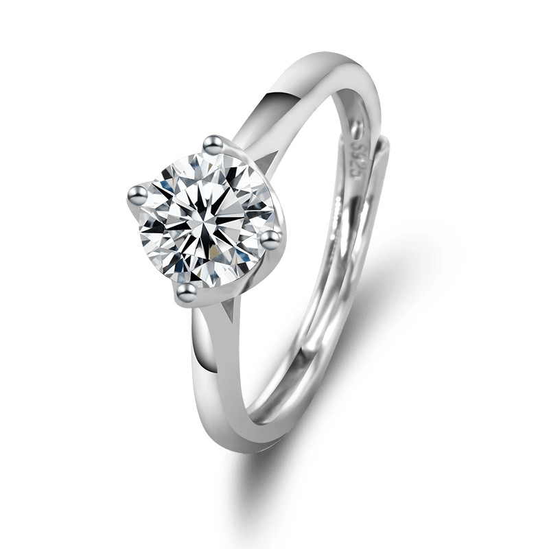 Moissanite Solitaire Engagement  Ring