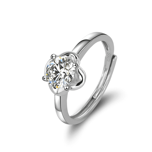 Moissanite Engagement & Wedding Ring