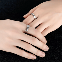 Steel Promise Him and He Wedding Engagement Ring for Couple