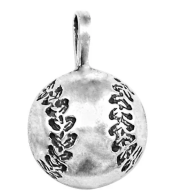 Sterling Silver Baseball Charm