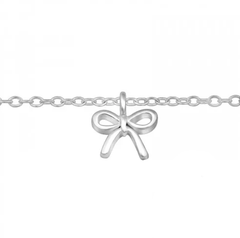 Silver Bow Anklet