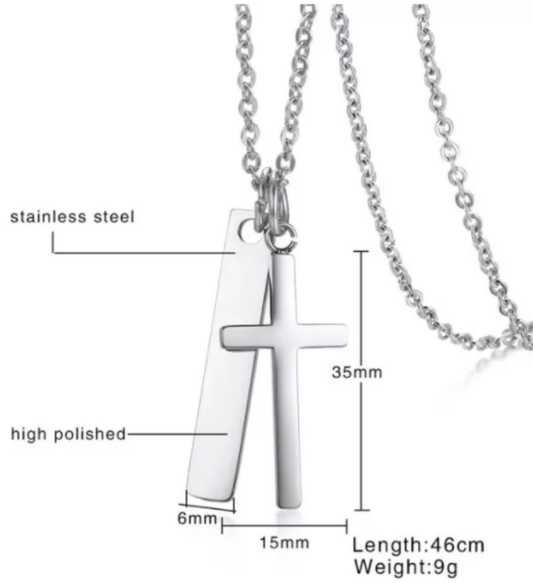 Steel Cross Pendant for women