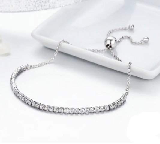 Silver Tennis Bracelet for Women