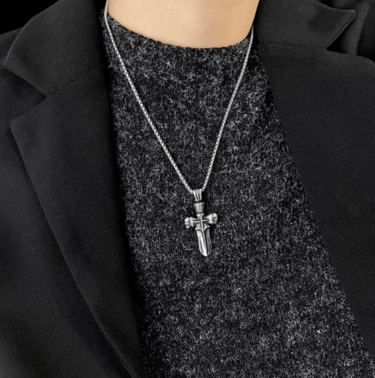 Steel Skull Cross necklace