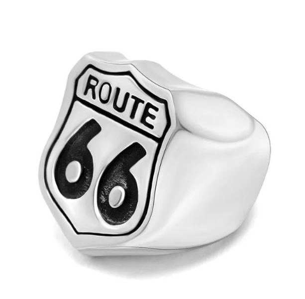 Stainless Usa  Route 66  Biker Ring