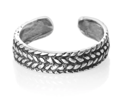 Sterling Silver Rope Braid Toe Ring