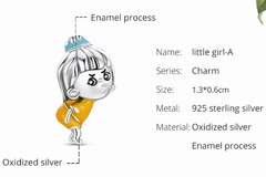 Silver Girl Charm for Bracelet