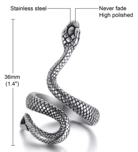 Steel Snake Ring